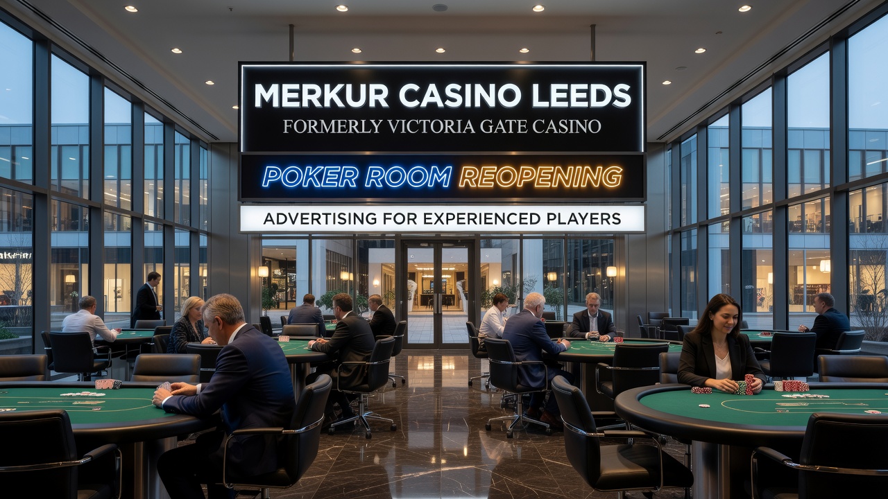 Poker dealers conducting a live game at a UK casino table